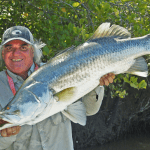 Captain Dan fishing charters - Master Angler- with a huge Barramundi fish