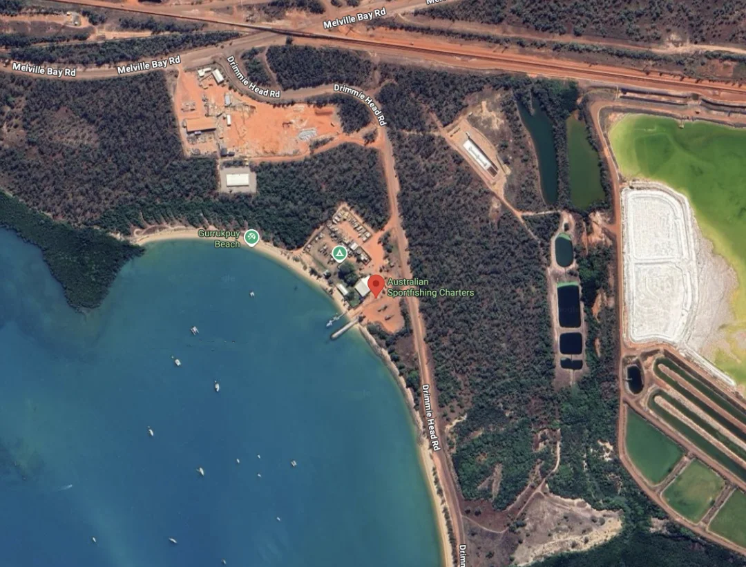 Drimmie Head Road Nhulunbuy, NT, leads to the harbour where you board the Iron Lady Mothership